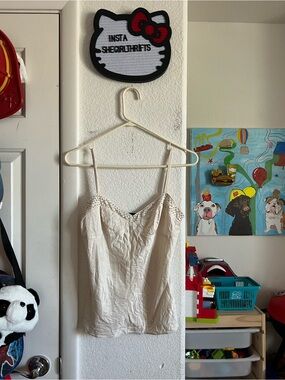 Y2K silk cami tank top
